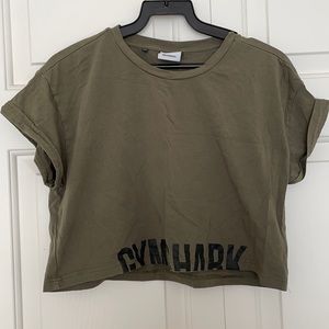 Gymshark Olive Green / Khaki Crop Top M